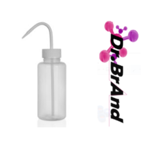 Frasco en Plástico Lavador de 250 ml con Boquilla Fija en la Tapa Graduado con Pico Largo