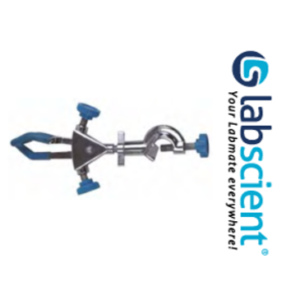 Pinza Metalica Extensión de Tres Dedos, 27 cm, con Nuez y Doble Ajuste, Tornillos Ajustables Plásticos.