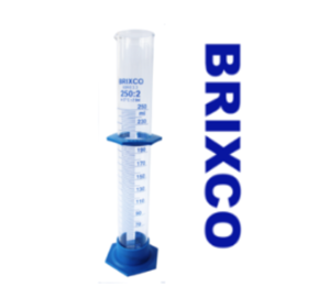 Probeta en Vidrio 250ml : 2 – 45x300mm Graduada Base Plástica Hexagonal ...