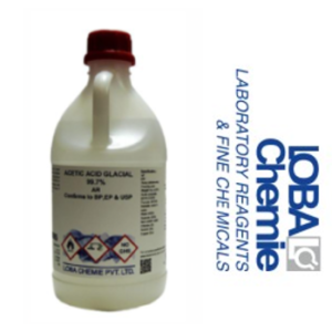 Ácido Acético Glacial 99,7% AR 2,5L, con Certificado de Analisis, CAS No: 64-19-7.