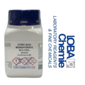 Ácido Cítrico 1-Hidrato AR 99,5% 500G, con Certificado de Analisis, CAS No: 5949-29-1.