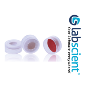 Septa para Viales para Cromatografia de Apertura, 8mm 8-425 silicona blanca / PTFE rojo 1.5mm ranurada.