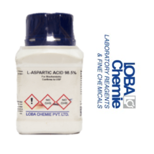 Ácido L Aspártico para Bioquímica. Conforme a USP 100G, con Certificado de Análisis, CAS No: 56-84-8