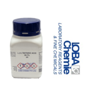 Ácido L (+) Tartárico 99,7% AR 500ML, con Certificado de Análisis, CAS No: 87-69-4.
