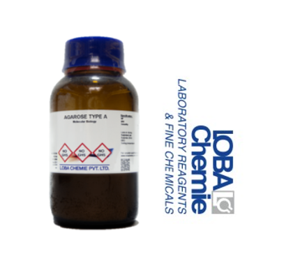 Agarosa Tipo A para Biología Molecular. (Punto de gelificación 38 – 40°C) 100G, con Certificado de Análisis, CAS No: 9012-36-6