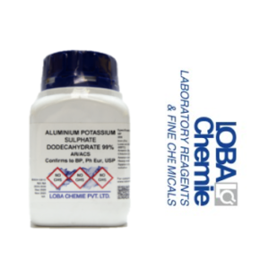 Aluminio y Potasio Sulfato 99% 12-Hidrato AR/ACS. Conforme a BP 1000G, con Certificado de Análisis, CAS No: 7784-24-9