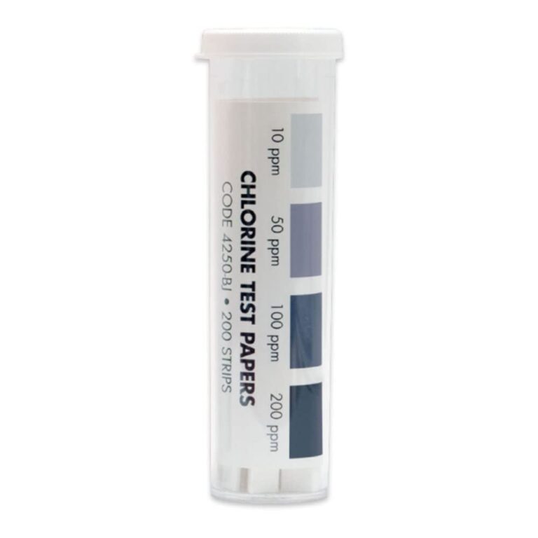Tiras De Prueba De Cloro Pro Hydrion - 200 Unidades, Rango De Medición 10-200 Ppm, Para Piscinas Y Aguas