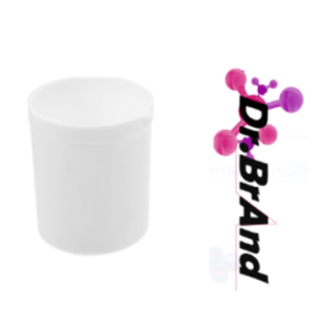 Vaso De Precipitados De PTFE Resistentes a Ácidos y Álcalis Copa Medidora Blanca De Alta Lubricación Para Laboratorio (3.4 fl oz)