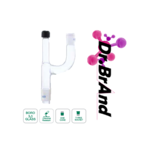 Adaptador Cuello Cisne En vidrio Borosilicato 3.3. Esmerilado 29/32 Cono 29/32 Con Rosca Para Termómetro O Para Manguera.