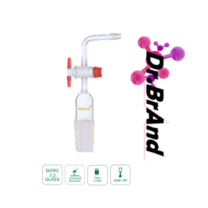 Adaptador De PTFE, En vidrio Borosilicato 3.3. Esmerilado Hembra 14/23.