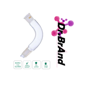 Adaptador Para Receptor Con Plano Curvado, En vidrio Borosilicato 3.3. Esmerilado Hembra 29/32 Macho 24/29.