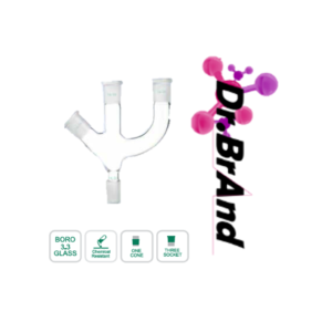 Adaptadores Múltiples De Esmerilado 24/29 Cono 24/29 Tres Cuello Dos Paralelos Y Uno A 45º En vidrio Borosilicato 3.3