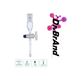 Adaptador Con Conector De Vidrio Y Llave De Paso, En vidrio Borosilicato 3.3. Esmerilado Hembra 29/32.