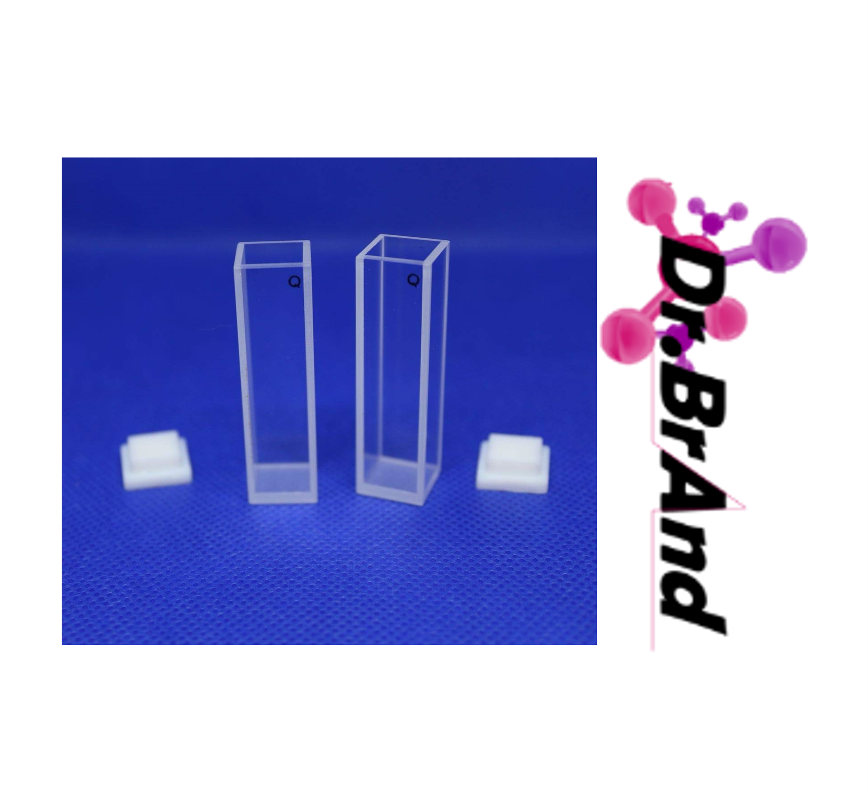 Cubetas de cuarzo para fluorescencia UV (2 piezas) para espectrofotómetro, celdas de fluorescencia, longitud de trayectoria de 10 mm, 3,5 ml, 4 ventanas transparentes, 4 lados transparentes, 190-2500 nm, cubierta de PTFE sin sellado y con parte superior abierta