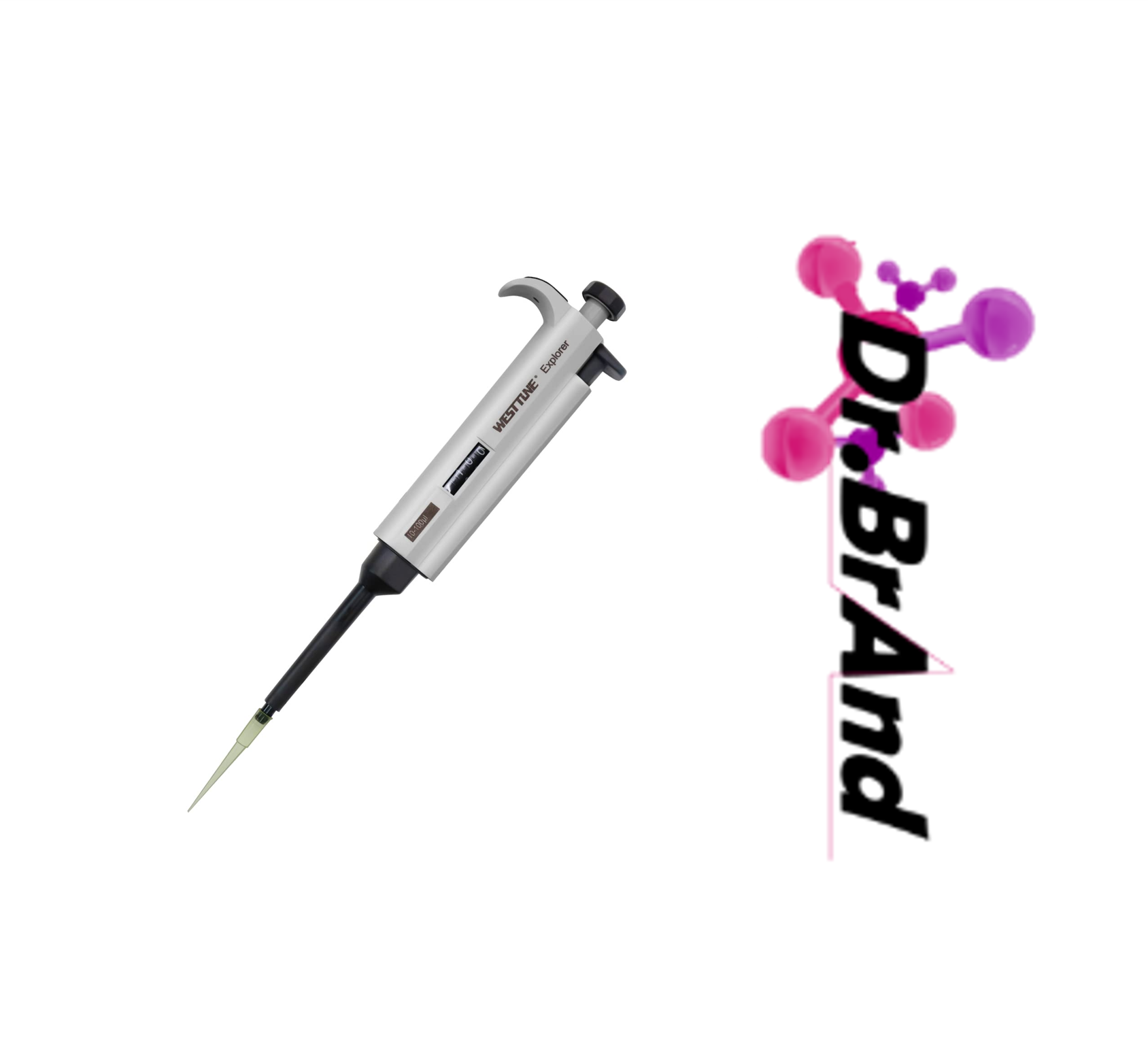 Pipeta de micropipeta de 10-100 μl de alta precisión, volumen variable ajustable, pipeta monocanal para laboratorio