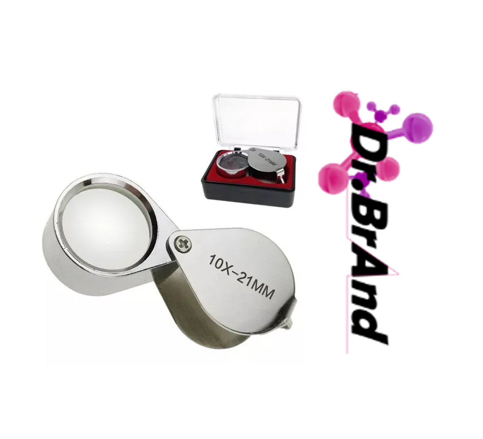 Lupa Plegable Metálica 10x-21 Joyeria Relojeria, Agronomia.