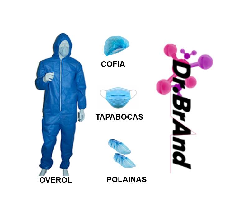 Kit de Bioseguridad Personal Incluye: Overol, Polainas, Cofia y Tapabocas