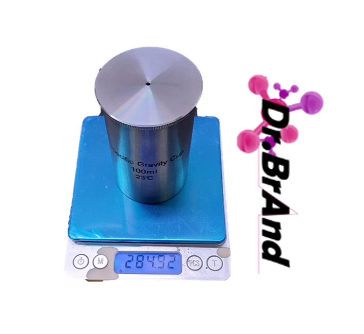 Picnómetro De 100 ml En Acero Inoxidable, Para Determinación De Densidad, Incluye Tapa Y Estuche.
