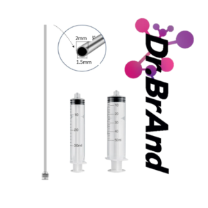 Aguja Punta roma Luer Lock Calibre 14 en Acero Inoxidable , Ideal para Muestreo de Líquidos Industriales y Químicos.