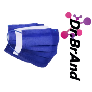 Tapaboca Adulto 3 Capas Quirurgico Color Azul PAQ X 50 Und.
