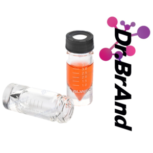 Vial De Alta Recuperación 4ml Graduado, En Vidrio Transparente, Tapa De Rosca 13-425 Tapa Abierta Con Septa Ptfe/Silicona.