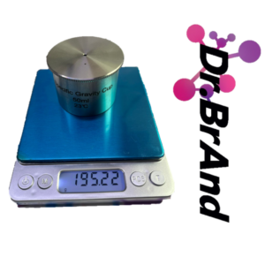 Picnómetro de 50 ml En Acero Inoxidable, Para Determinación De Densidad, Incluye Tapa, Estuche y Certificado.