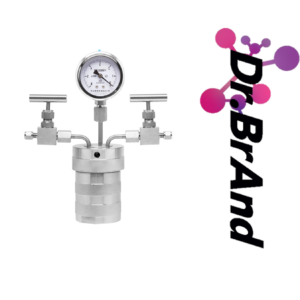Reactor de Laboratorio Cerrado de Alta Presión y Temperatura en Acero Inoxidable con Medidor de Presión, Válvulas de Gas y Recubrimiento Interno en PTFE (100 mL / 100 cm³, 180 °C, 30 bar)
