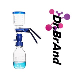 Sistema de Filtración al Vacío para Solventes 500 mL – Vidrio Borosilicato con Embudo de Núcleo de Arena y Botella GL45