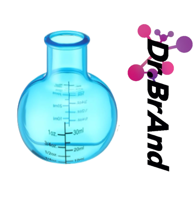 Balon Fondo Plano de Color de 30 mL para Experimentos Científicos y Educación Infantil.
